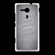 Coque Sony Xpéria SP La conversation Noir Citation Oscar Wilde