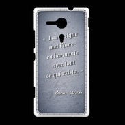 Coque Sony Xpéria SP La musique Bleu Citation Oscar Wilde