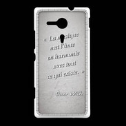 Coque Sony Xpéria SP La musique Gris Citation Oscar Wilde