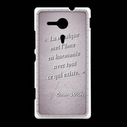 Coque Sony Xpéria SP La musique Rose Citation Oscar Wilde