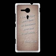 Coque Sony Xpéria SP La musique Rouge Citation Oscar Wilde