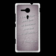 Coque Sony Xpéria SP La musique Violet Citation Oscar Wilde
