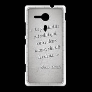 Coque Sony Xpéria SP Pessimiste Gris Citation Oscar Wilde