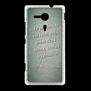 Coque Sony Xpéria SP Pessimiste Vert Citation Oscar Wilde