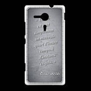 Coque Sony Xpéria SP Quart d'heure Noir Citation Oscar Wilde