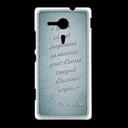 Coque Sony Xpéria SP Quart d'heure Turquoise Citation Oscar Wilde