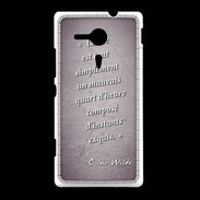 Coque Sony Xpéria SP Quart d'heure Violet Citation Oscar Wilde