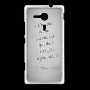 Coque Sony Xpéria SP Sacrement amour Gris Citation Oscar Wilde