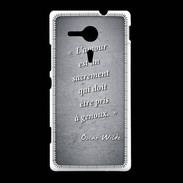Coque Sony Xpéria SP Sacrement amour Noir Citation Oscar Wilde