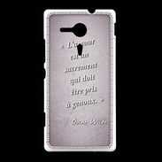 Coque Sony Xpéria SP Sacrement amour Rose Citation Oscar Wilde