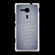 Coque Sony Xpéria SP Sagesse rêves Bleu Citation Oscar Wilde