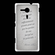 Coque Sony Xpéria SP Sagesse rêves Gris Citation Oscar Wilde