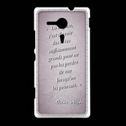 Coque Sony Xpéria SP Sagesse rêves Rose Citation Oscar Wilde