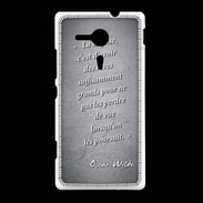 Coque Sony Xpéria SP Sagesse rêves Noir Citation Oscar Wilde