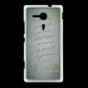 Coque Sony Xpéria SP Sincérité fatale Vert Citation Oscar Wilde