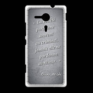 Coque Sony Xpéria SP Société rêveur Noir Citation Oscar Wilde