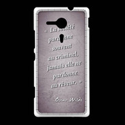 Coque Sony Xpéria SP Société rêveur Violet Citation Oscar Wilde