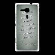 Coque Sony Xpéria SP Société rêveur Vert Citation Oscar Wilde