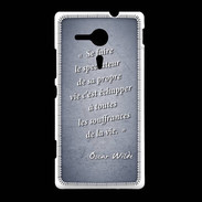 Coque Sony Xpéria SP Spectateur Bleu Citation Oscar Wilde