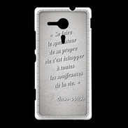 Coque Sony Xpéria SP Spectateur Gris Citation Oscar Wilde