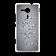 Coque Sony Xpéria SP Spectateur Noir Citation Oscar Wilde