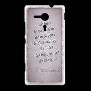 Coque Sony Xpéria SP Spectateur Rose Citation Oscar Wilde