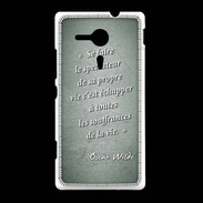 Coque Sony Xpéria SP Spectateur Vert Citation Oscar Wilde