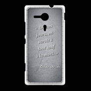 Coque Sony Xpéria SP Survie mort Noir Citation Oscar Wilde