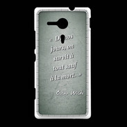 Coque Sony Xpéria SP Survie mort Vert Citation Oscar Wilde