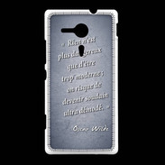 Coque Sony Xpéria SP Trop moderne Bleu Citation Oscar Wilde