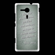 Coque Sony Xpéria SP Trop moderne Vert Citation Oscar Wilde