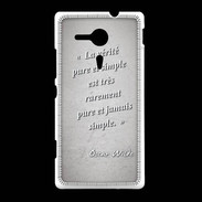 Coque Sony Xpéria SP Vérité pure Gris Citation Oscar Wilde