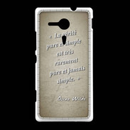 Coque Sony Xpéria SP Vérité pure Sepia Citation Oscar Wilde