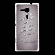 Coque Sony Xpéria SP Vérité pure Violet Citation Oscar Wilde