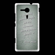 Coque Sony Xpéria SP Vérité pure Vert Citation Oscar Wilde