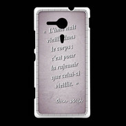 Coque Sony Xpéria SP Ame nait Rose Citation Oscar Wilde