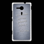 Coque Sony Xpéria SP Ami poignardée Bleu Citation Oscar Wilde