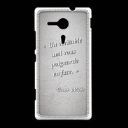 Coque Sony Xpéria SP Ami poignardée Gris Citation Oscar Wilde