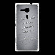 Coque Sony Xpéria SP Ami poignardée Noir Citation Oscar Wilde