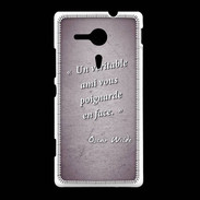 Coque Sony Xpéria SP Ami poignardée Violet Citation Oscar Wilde