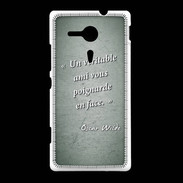 Coque Sony Xpéria SP Ami poignardée Vert Citation Oscar Wilde