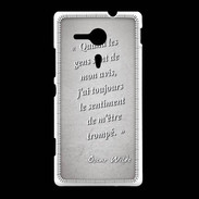 Coque Sony Xpéria SP Avis gens Gris Citation Oscar Wilde