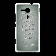 Coque Sony Xpéria SP Avis gens Vert Citation Oscar Wilde