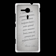 Coque Sony Xpéria SP Bons heureux Gris Citation Oscar Wilde