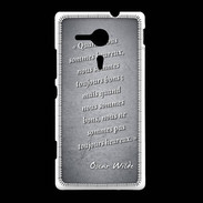 Coque Sony Xpéria SP Bons heureux Noir Citation Oscar Wilde