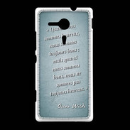 Coque Sony Xpéria SP Bons heureux Turquoise Citation Oscar Wilde