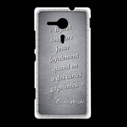 Coque Sony Xpéria SP Cartes gagnantes Noir Citation Oscar Wilde