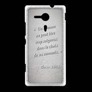 Coque Sony Xpéria SP Choix ennemis Gris Citation Oscar Wilde