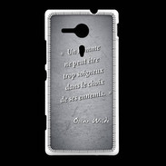 Coque Sony Xpéria SP Choix ennemis Noir Citation Oscar Wilde
