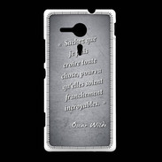 Coque Sony Xpéria SP Croire Noir Citation Oscar Wilde